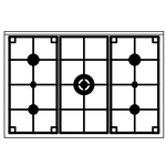 Превью картинка Центр варочный ILVE Pro Line L09CWM3 матовый графит (фурн. сатинированная сталь) #2