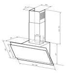 Превью картинка Наклонная вытяжка Lex FURIA 600 BLACK воздухоочиститель #4