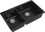 Превью картинка Кварцевая мойка Rivelato AXEL 90D 2-чаши 870*520мм antracite #2