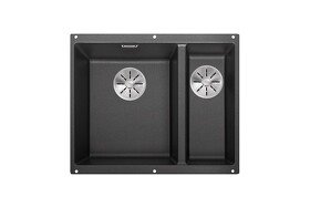 Картинка Blanсo SUBLINE 340/160-F SILGRANIT PuraDur  антрацит с отв.арм. InFino