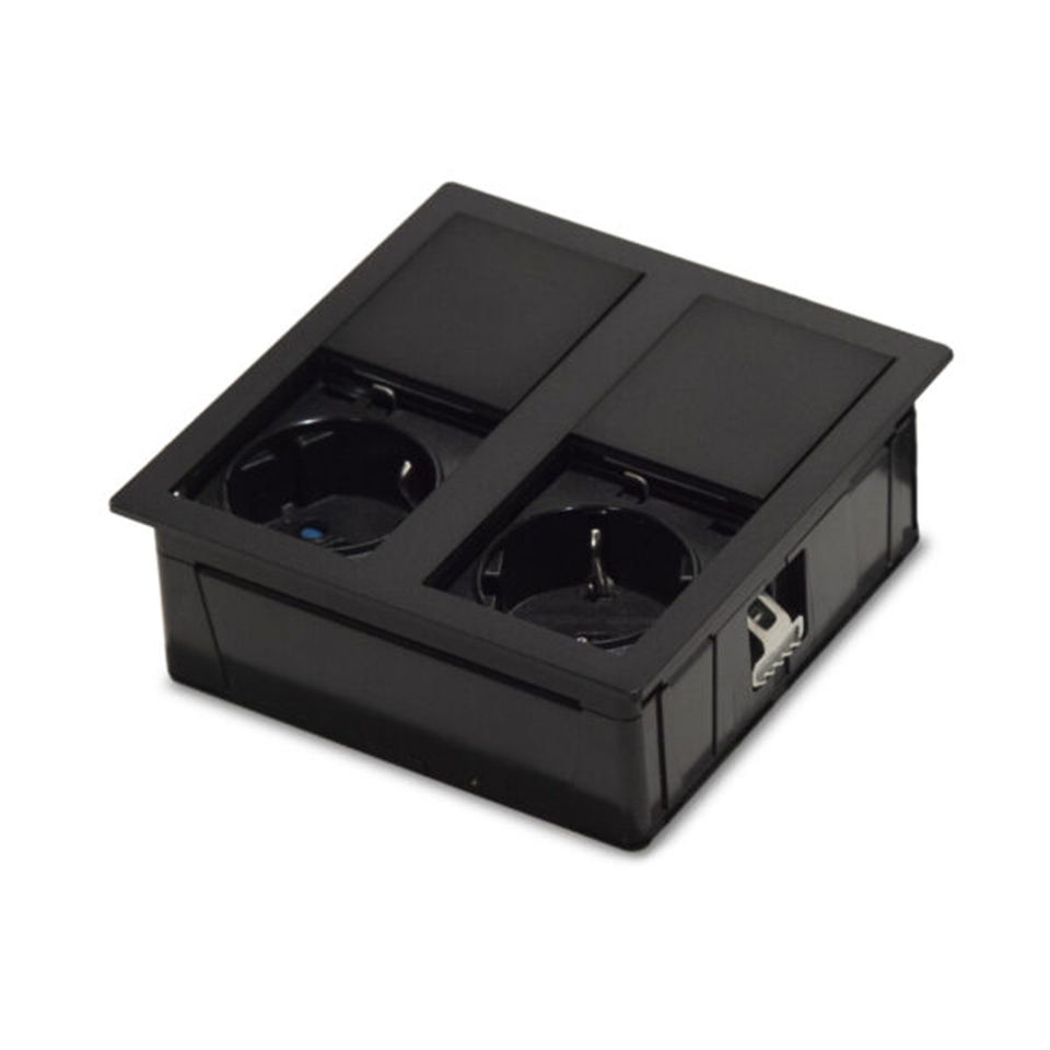 Фото ASA Розетка VERSAHIT DUAL, врезная, чёрный