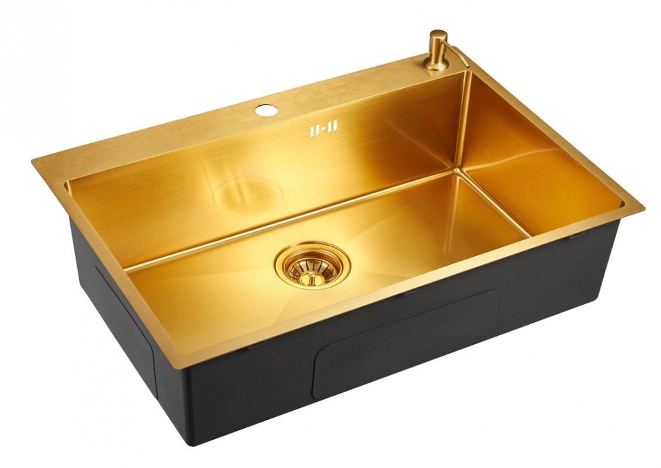 Фото Металлическая мойка EMAR EMB-125A PVD Nano Golden