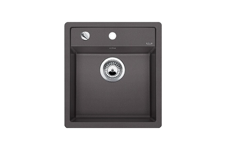 Фото Гранитная мойка Blanсo DALAGO 5 SILGRANIT PuraDur темная скала с клапаном-автоматом