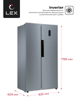 Превью картинка  Холодильник side by side Lex LSB520DgID отдельностоящий холодильник #7