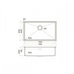 Превью картинка Металлическая мойка Omoikiri Taki 74-U/IF-LG нерж. сталь/светлое золото #2