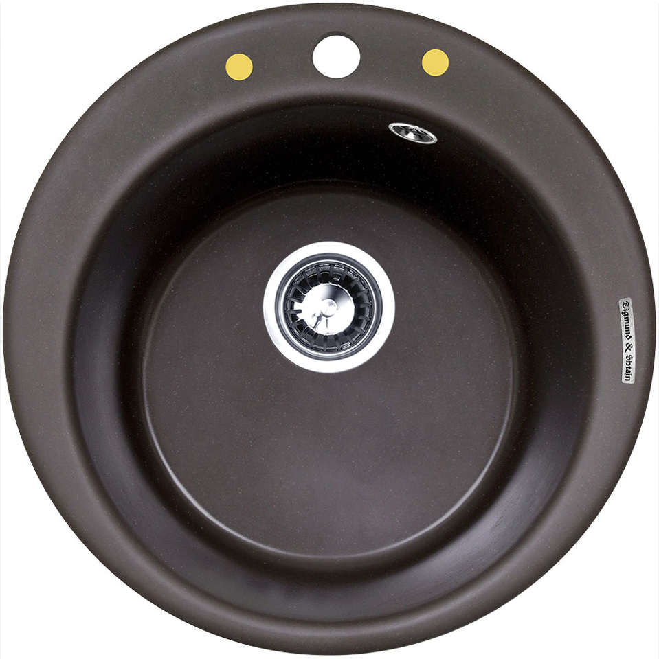 Фото Гранитная мойка Zigmund & Shtain KREIS 480 Швейцарский шоколад