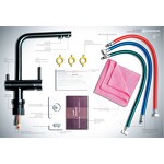 Превью картинка Смеситель для кухни Omoikiri Nagano-GM латунь/вороненая сталь #5