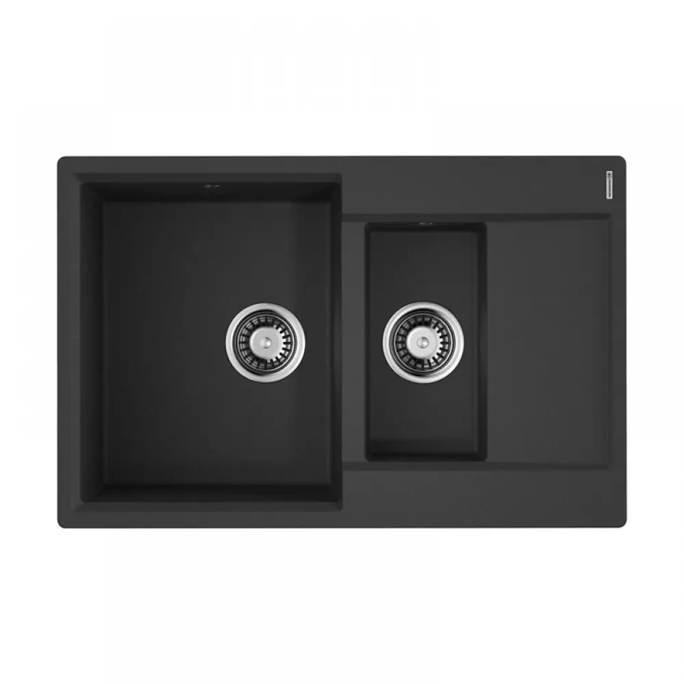 Фото Гранитная мойка Omoikiri Daisen 78-2-BL Artgranit/черный