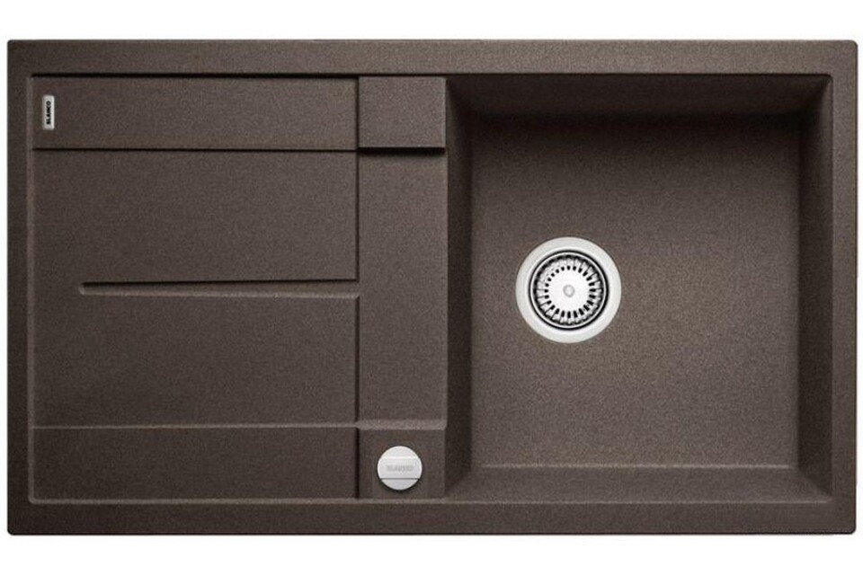 Фото Гранитная мойка Blanсo METRA 5 S-F SILGRANIT PuraDur кофе, с клапаном-автоматом