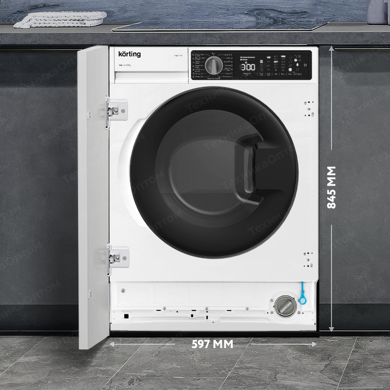 Преимущества Машина стиральная встраиваемая Körting KWDI 12V75
